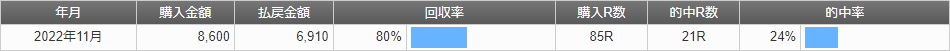 2022年11月結果